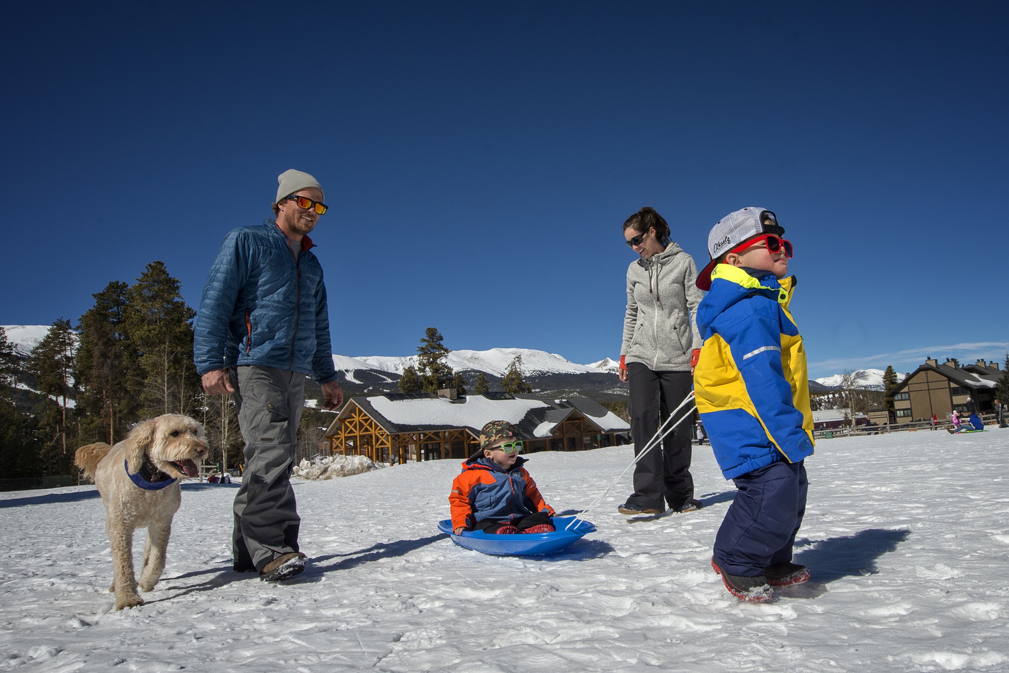 Sledding carter park Breckenridge family
