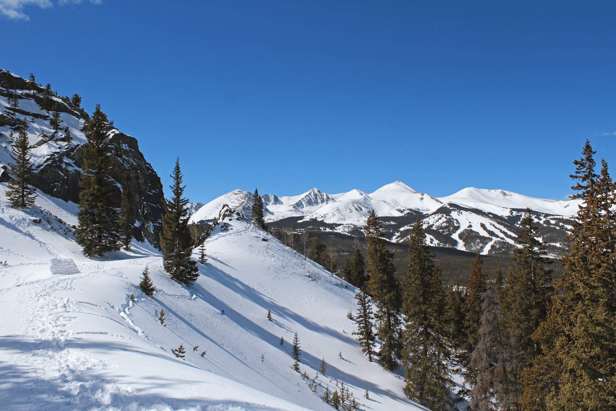Boreas Pass Road during the wintertime.