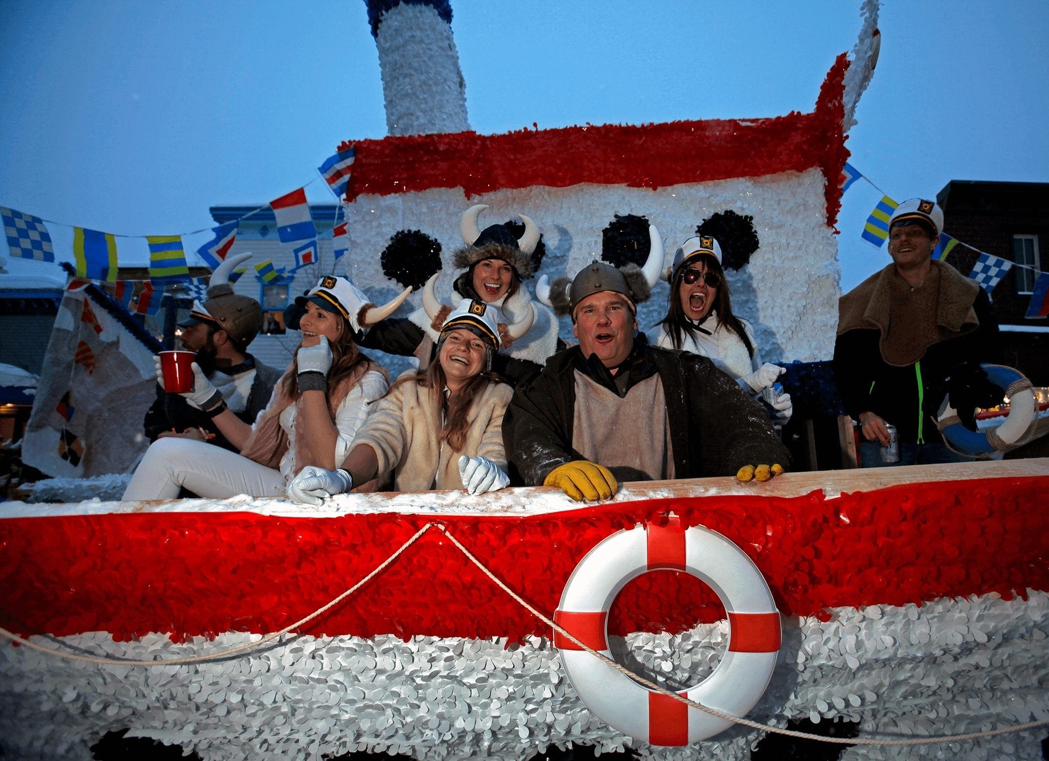 The parade at Ullr Fest in Breckenridge, Colorado