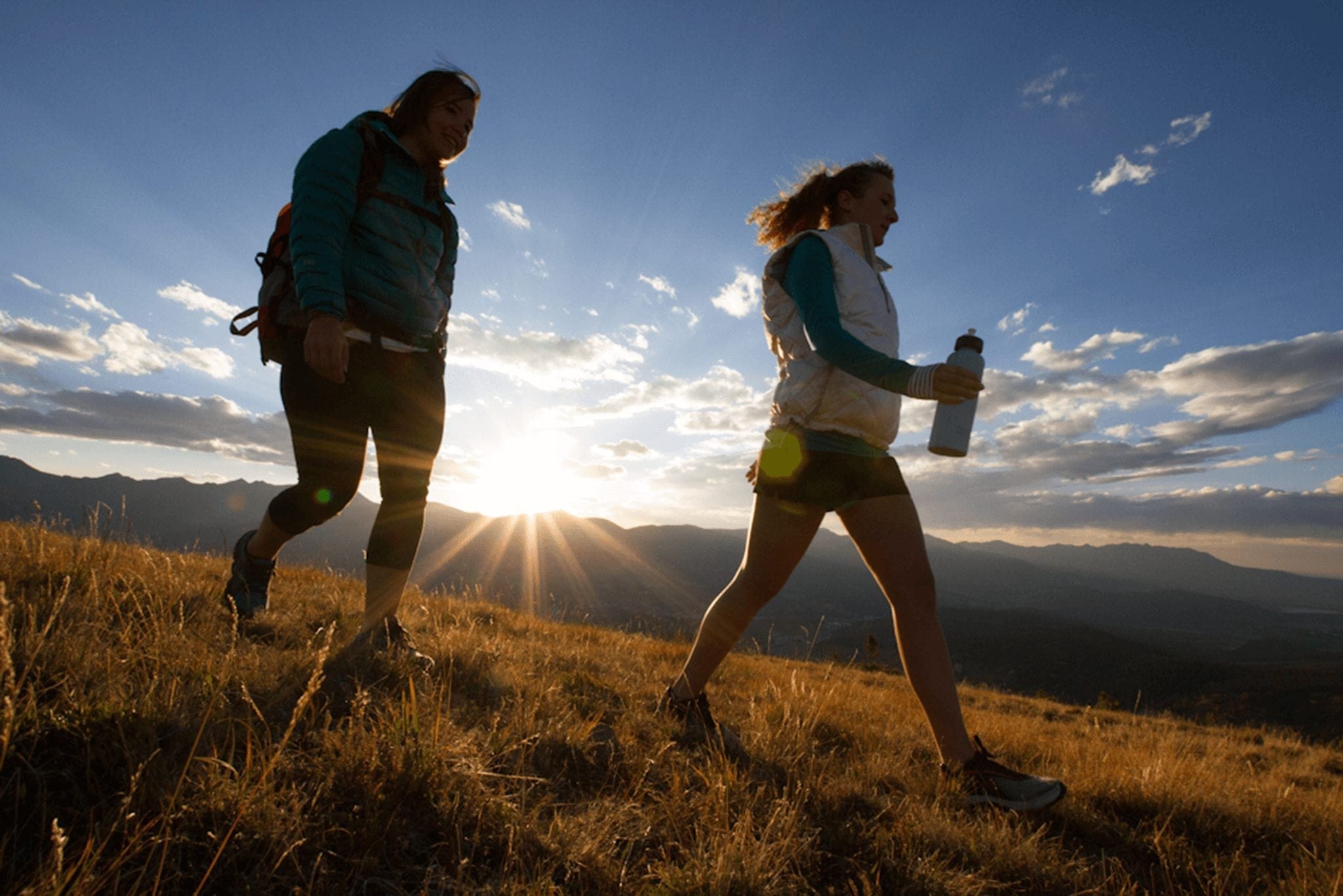 Two women hiking Baldy Mountain.