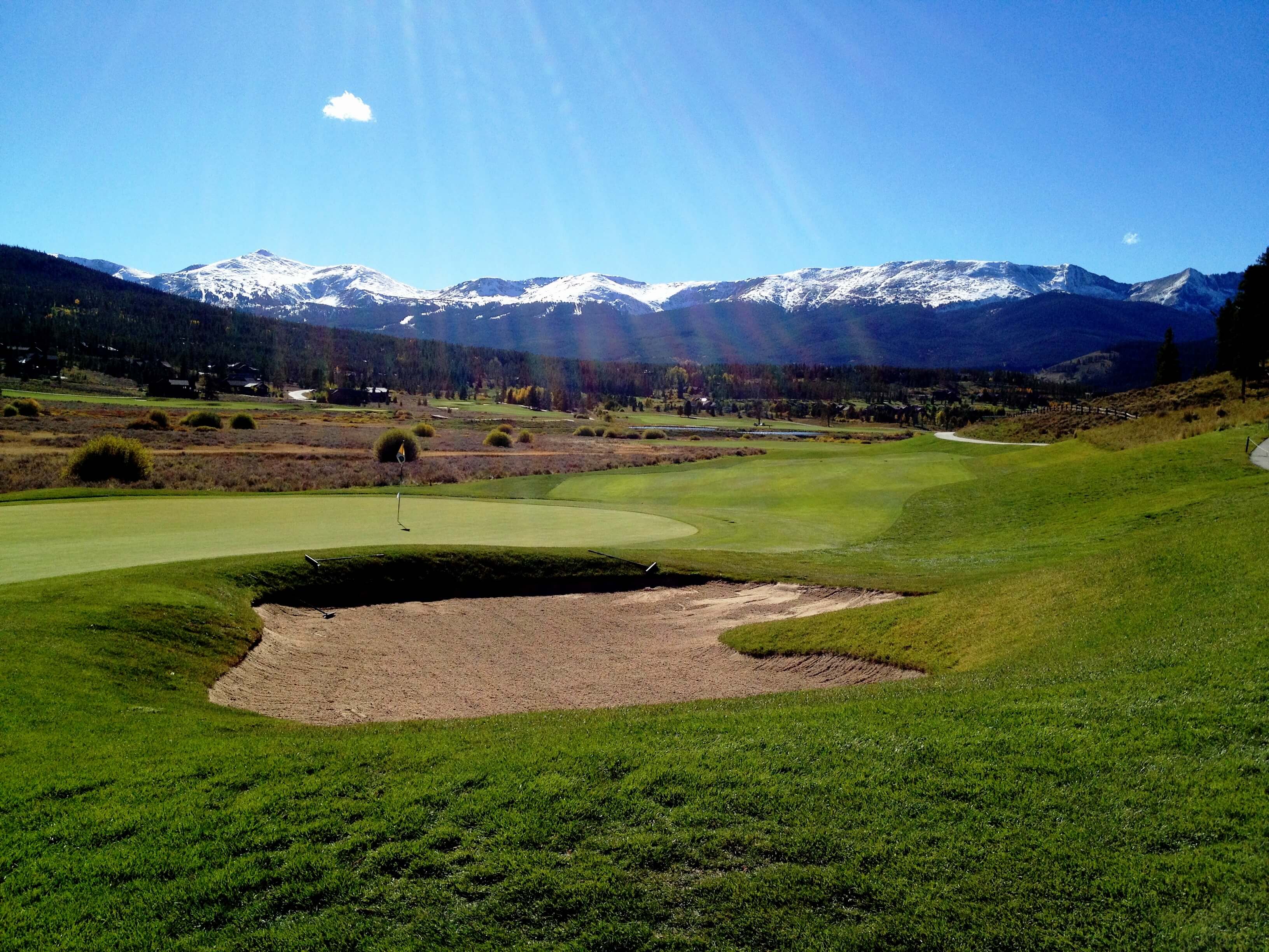 Rays of Sun on a Breckenridge Golf Course Hole