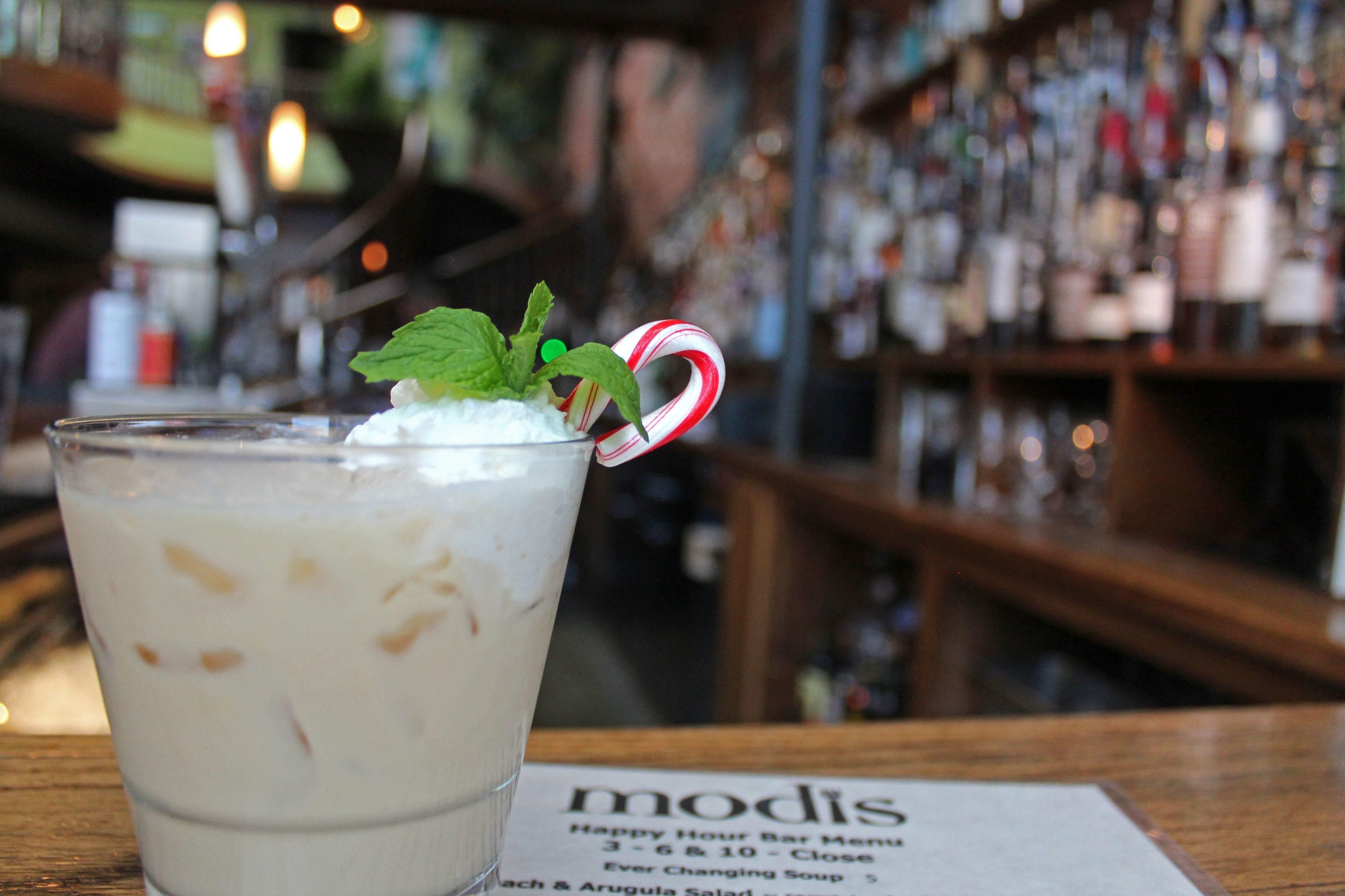 A cocktail drink at Modis Restaurant in Breckenridge.