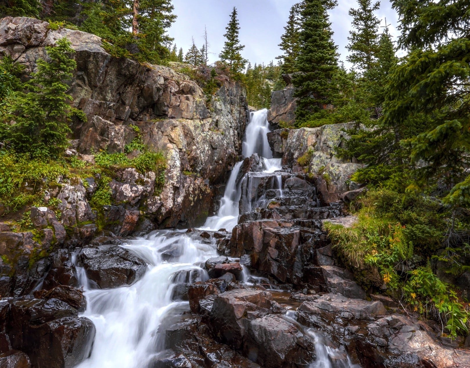 Continental Falls in the summertime in Breckenridge.