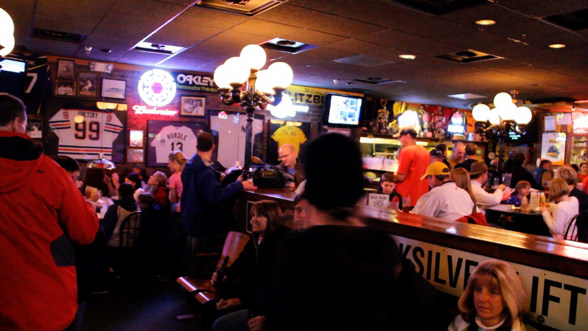 Downstairs at Eric's restaurant in Breckenridge