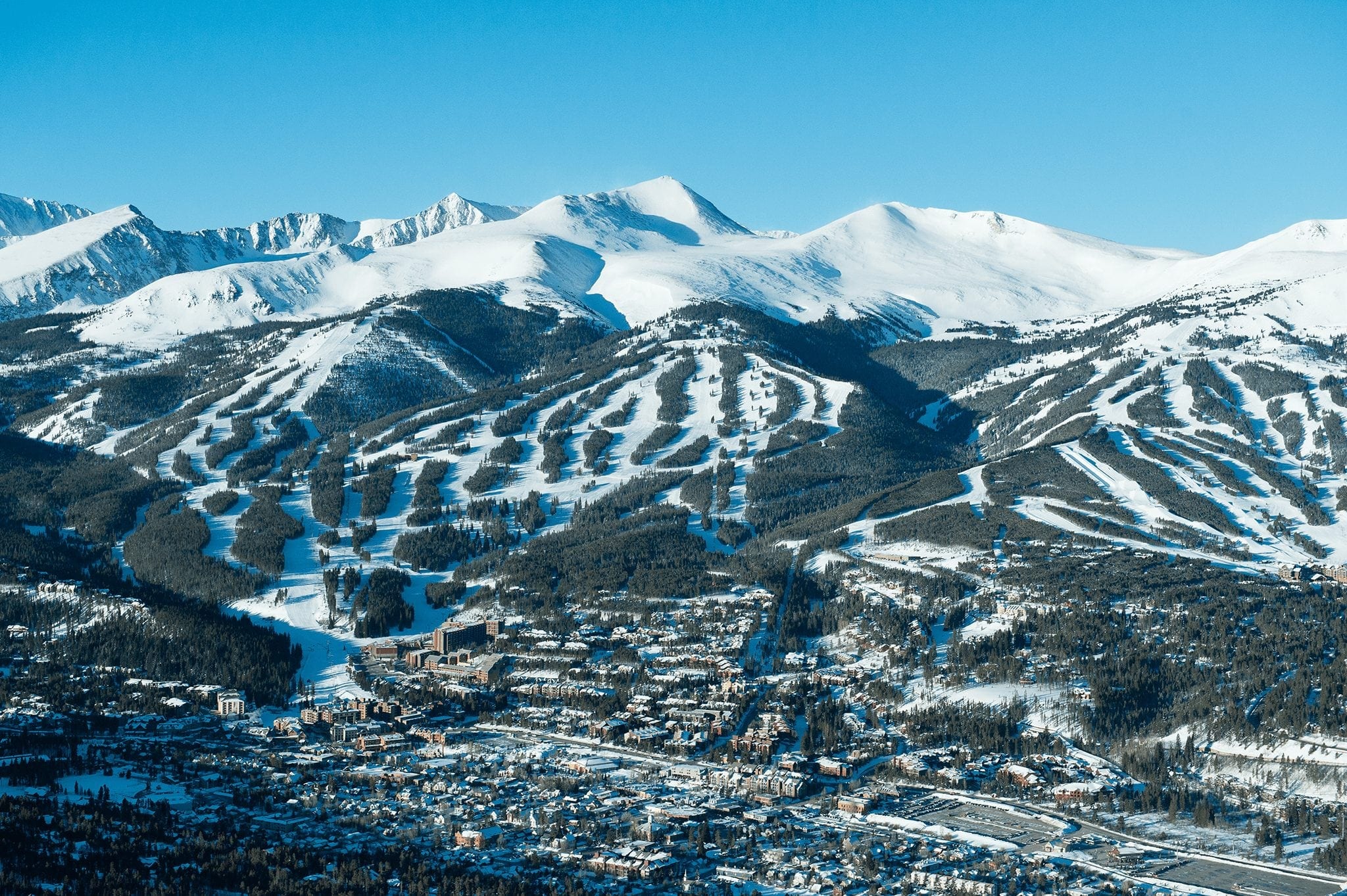 Aerial shot of Breckenridge