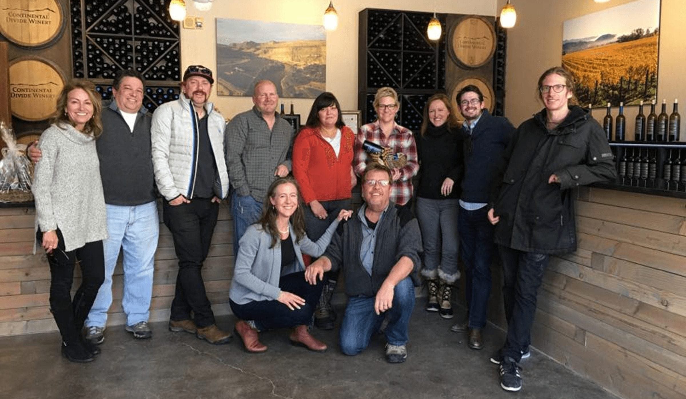 The staff at the Continental Divide Winery