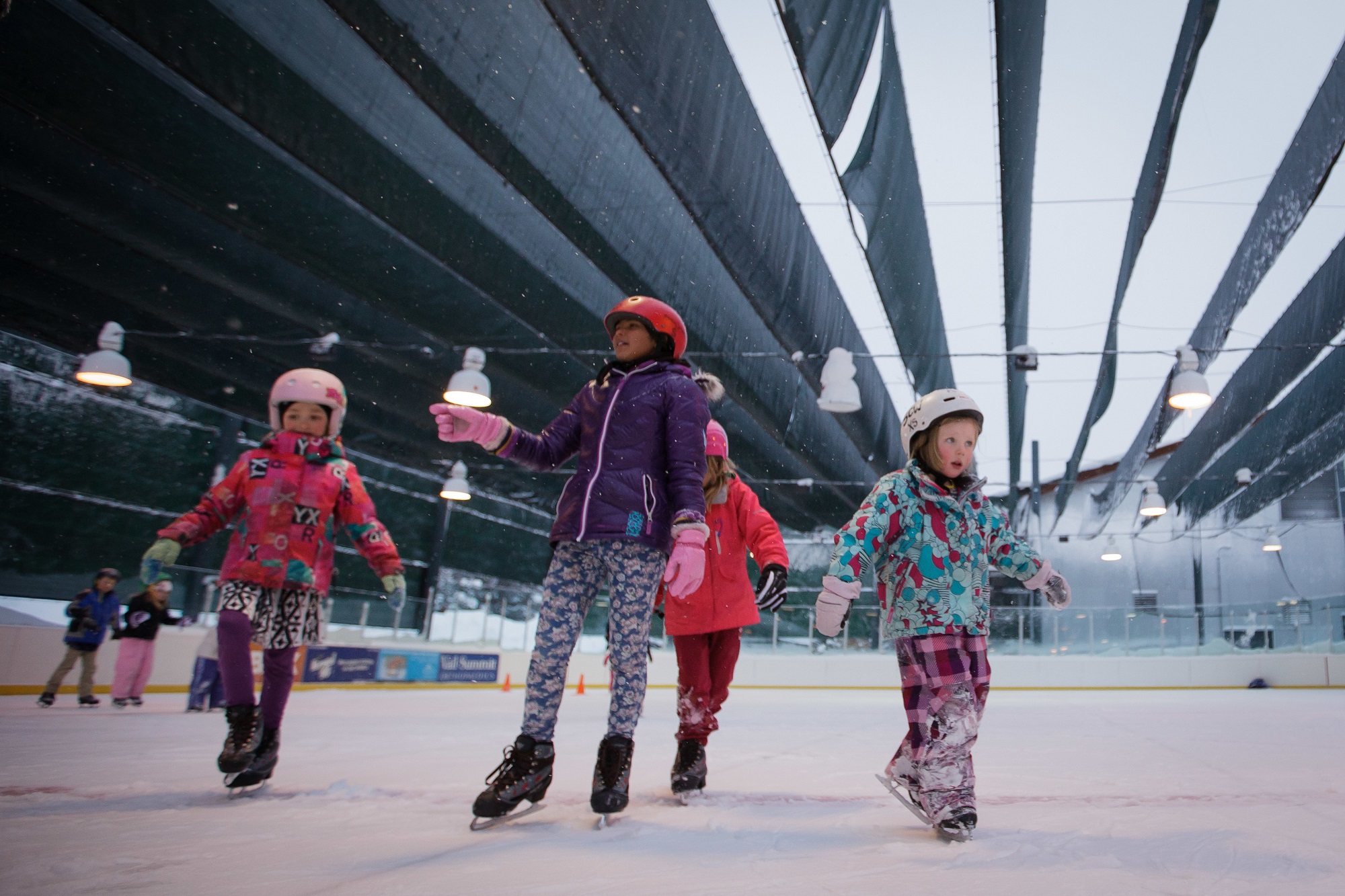 Ice skating kids