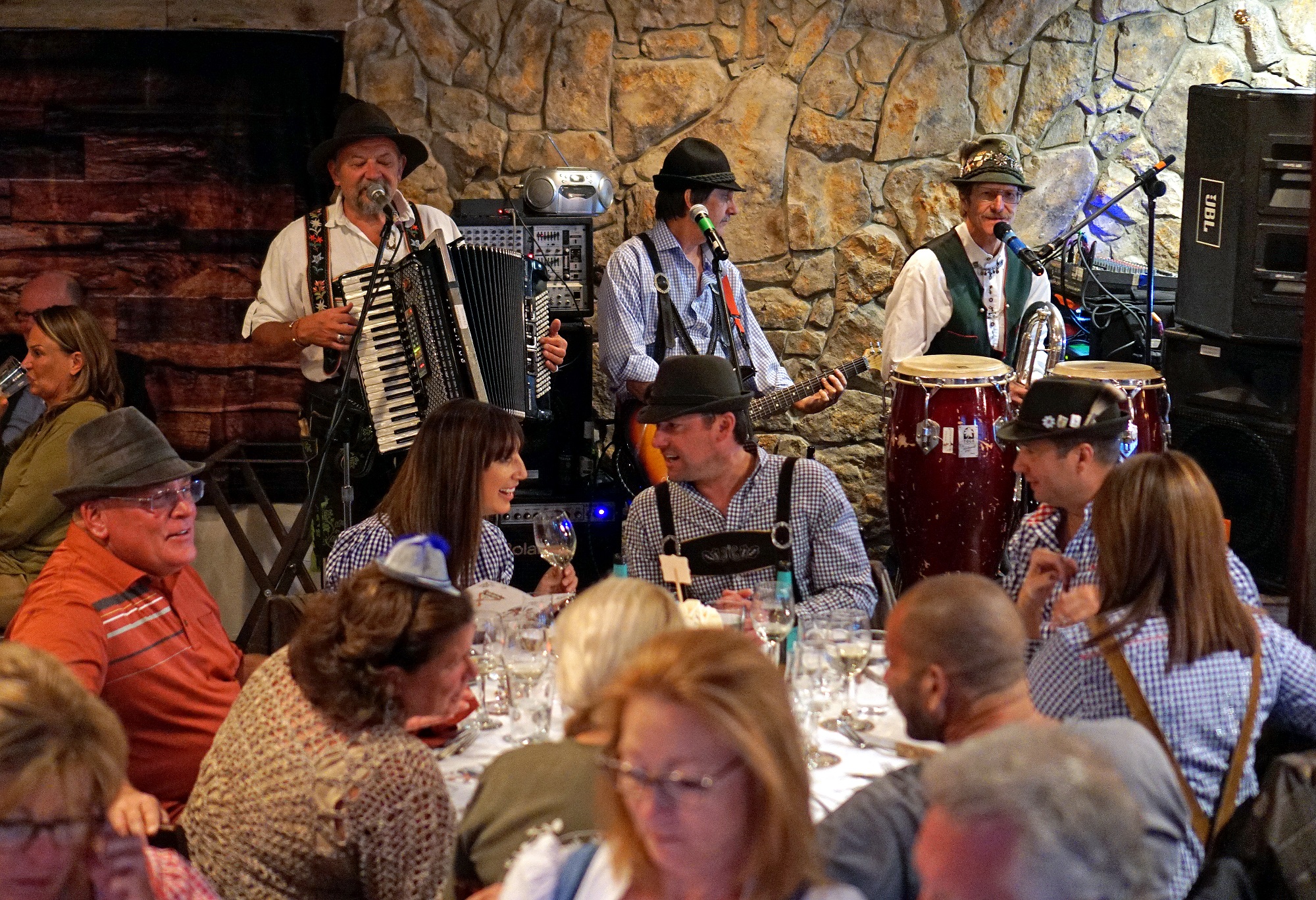 Live music at the Oktoberfest Brewmaster dinner.