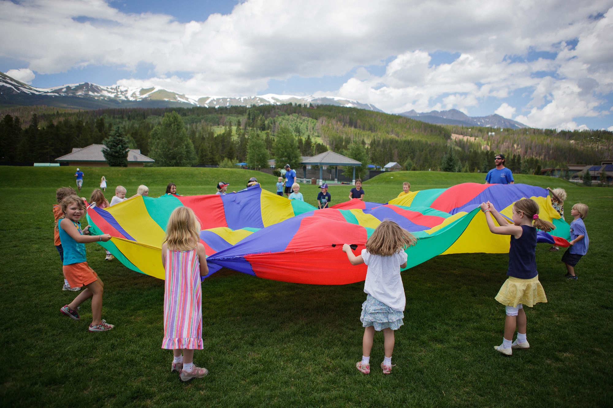 Breckenridge Mountain Day Camp on the lawn.